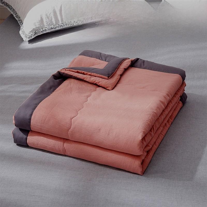 Summer Color Solid Blanket With Soft Filling For Kids And Student Dormitory