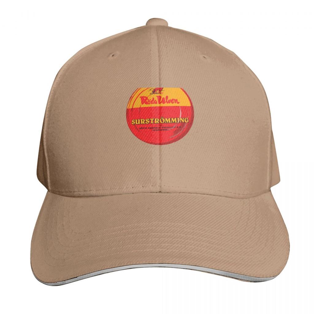 Swedish Roda Ulven Surstromming Tin design Baseball Cap Hat Beach Luxury Unisex Hat party Hat F Boy Womens