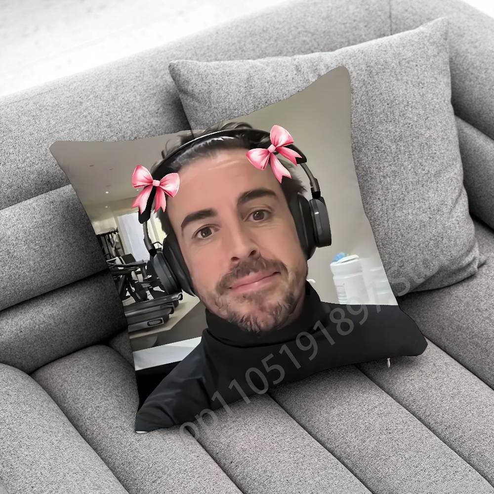 F-Fernando A-Alonso Throw Pillow Case For 45x45cm 40x40cm 55x55cm 50x50cm 30x30cm Square Car Pillowcase Shell