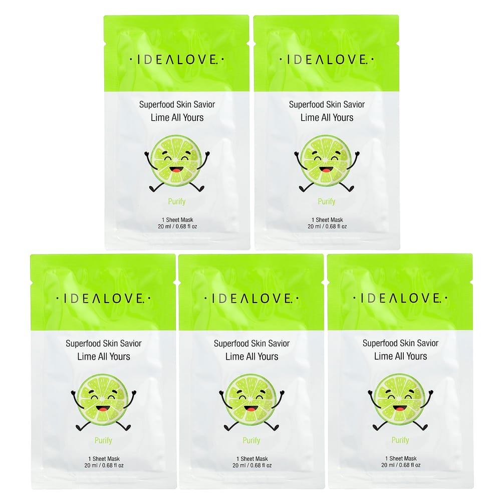 

Ideallove Superfood Skin Savior Lime Mask, 5 Count x 20ml (0.68oz) 5 ea - 1 ea