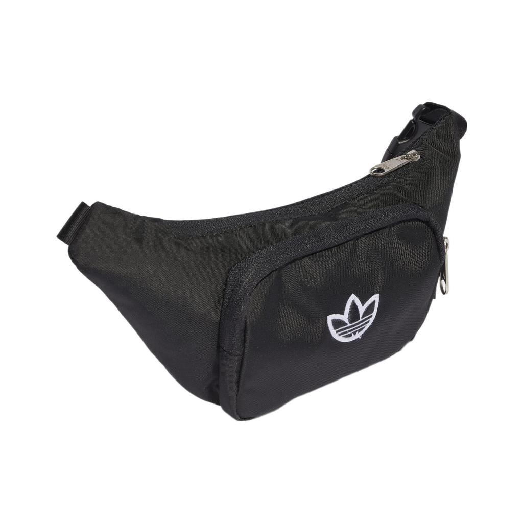 Adidas Originals Top Zipper Closure Recycled Nylon Crossbody Waist Bag Unisex bags Black IJ5007