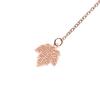 Stationery Rose Gold Apricot Leaf Chinese Style Tassel Metal Bookmark