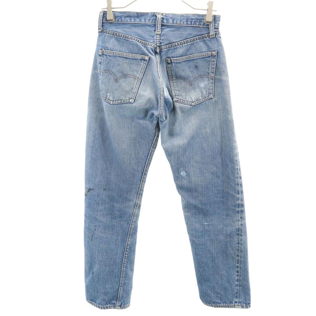 Levi's 70s Red Selvedge 66 Early Small E Vintage Button Back 6 Denim Pants Women Used