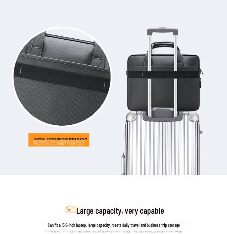 Wasserdichte Oxford-Gewebe Business-Aktentasche - Strukturiert, Mehrschichtig, Großes Fassungsvermögen für 15,6-Zoll-Laptop