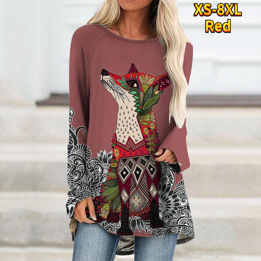ORANGEBEAR DOG PRINTED LONGLINE TOPS main image 0