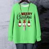 Ladies' Christmas Printed Round Neck Long Sleeved T-shirt Sweatshirt Top