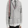 Unisex Thick Cable Knit V-Neck Wool Jacket