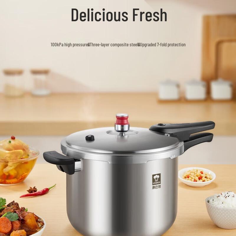Kuhbach Little Red Hood 6L Tri-Ply Stainless Steel Pressure Cooker