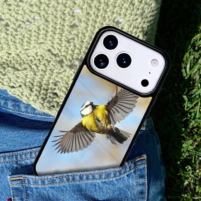 Garden Birds Blue Tit phone case cover Compatible with for IPhone 17air 16e 15 14 13 12 11Pro Max 17 Air
