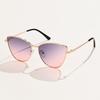 Triangle Metal Frame Sunglasses Women Cat Eye Trendy Small Fashion Cateye Sun Glasses Streetwear Shades Feminino UV400