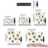 2pcs, 2D FLAT PRINTING Curtains (Without Rod) BeeHivePattern(1) Light Filtering Chic Curtains Prints Light Filtering Curtains