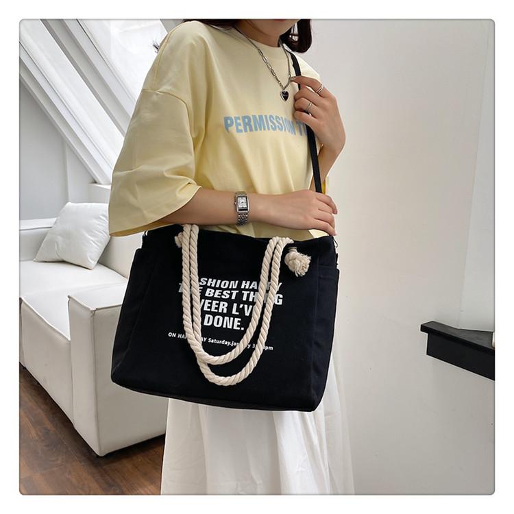 Новая простая холщовая женская сумка большой вместимости — фото 18