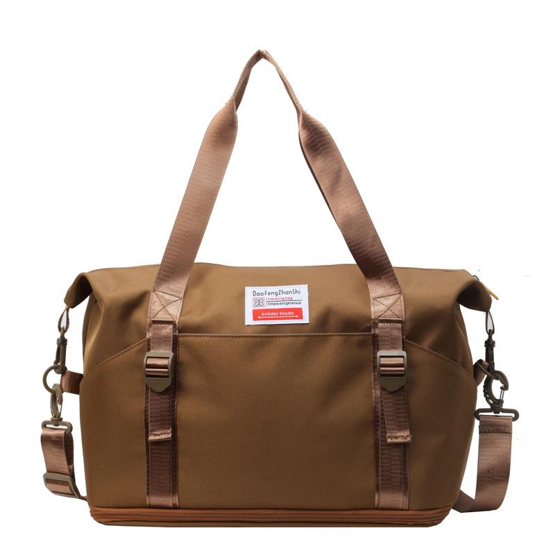 

Fashionable Multi-pocket Classified Casual Yoga Yoga Bag with Yoga Bag Expandable Color Contrast Luggage Bag хаки