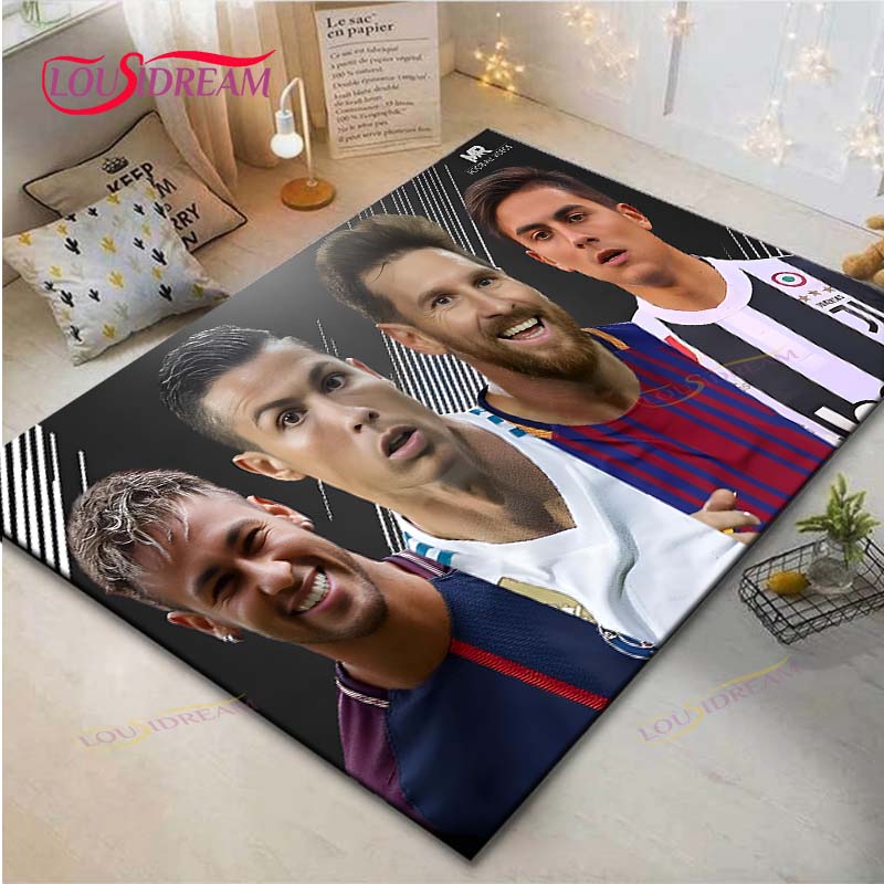 Cristiano Ronaldo--Messi-Neymar Print Tapijten Woonkamer Antislip Vloerkleed Kinderkamer Matten Speelmat Groot Tapijt Decor