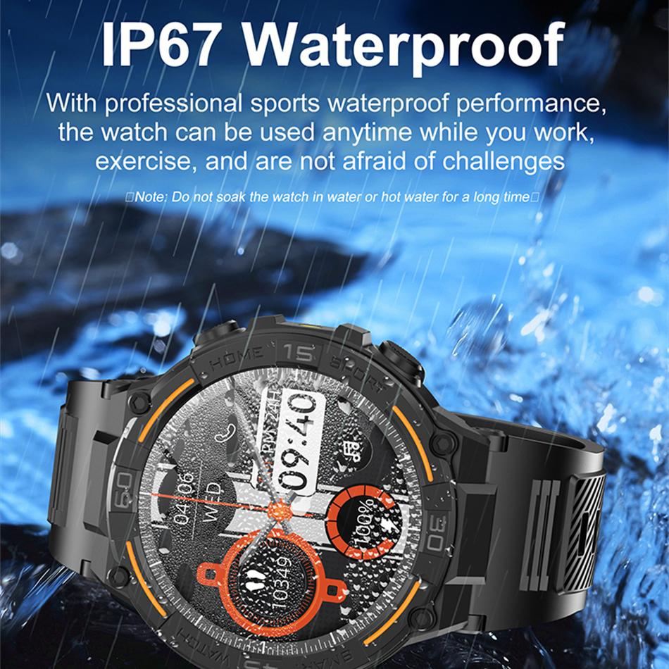 New 1.6-inch HD SmartWatch Men  LED Flashlight Multiple Exercise Modes Sleep Comprehensive Health Monitoring Smart Watch Men