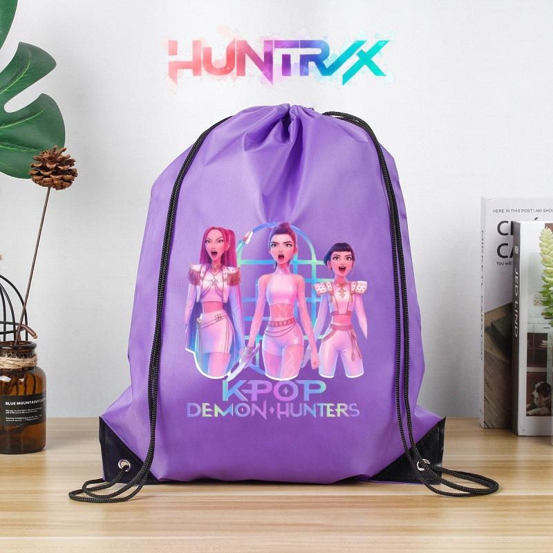 Huntress Girls Cosplay Drawstring Backpack Lightweight Polyester String Bag for Marathon Sports Events Gym Travel