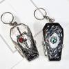 Portable Metal Coffin Shaped Ashtray Keychain Feature Storage Box Stainless Steel Compact Design For Outdoor Travel