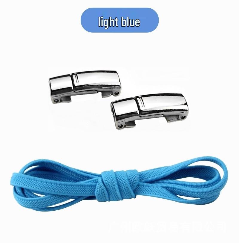Magnetic No-Tie Elastic Shoelaces and Buckles