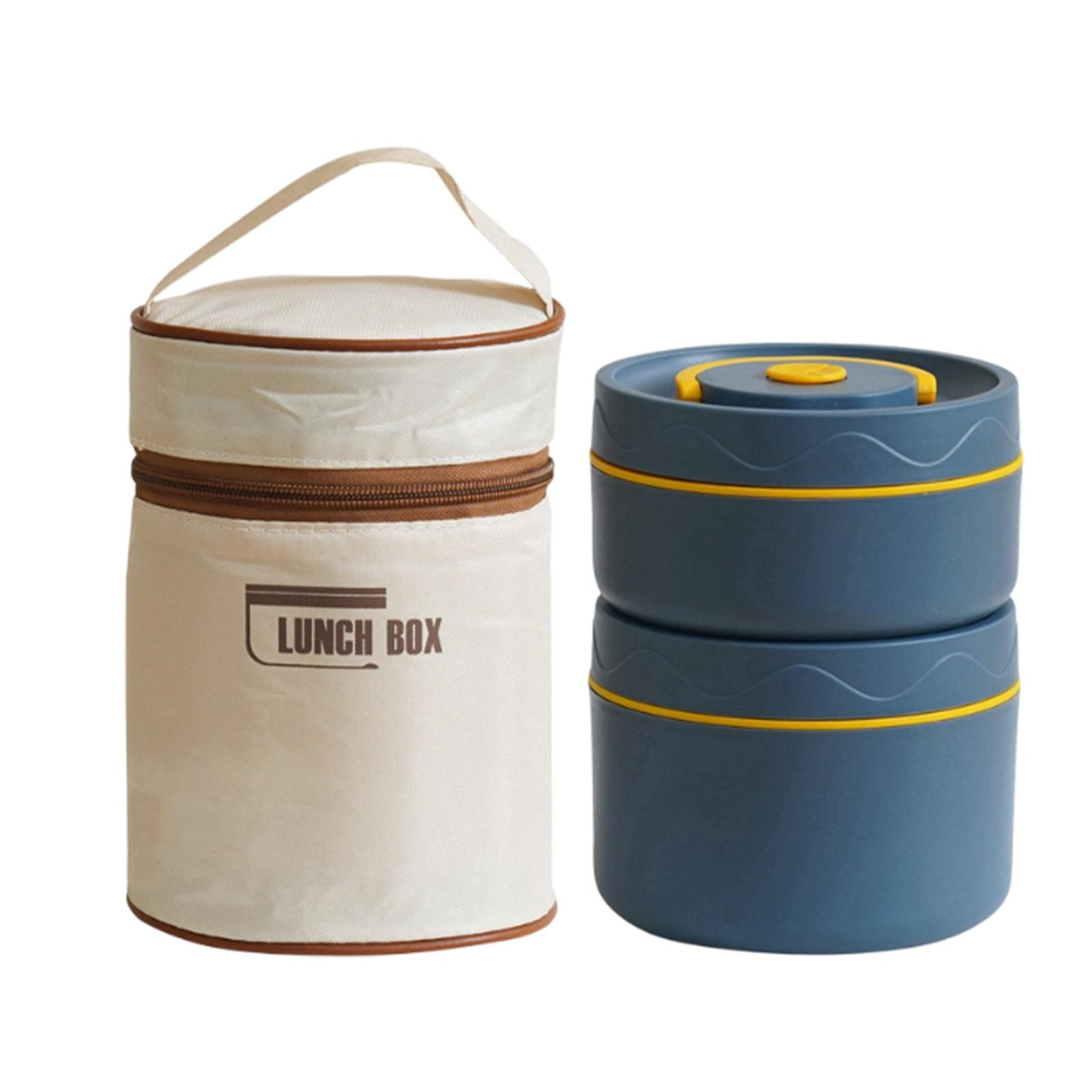 

Thermal Lunch Box Bento Box Portable Insulated Lunch Container Stackable Leakproof Stainless Steel Food Container