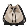 New bucket bag women's bag new fashion double shoulder high value women's bag shoulder bag drawstring texture backpack