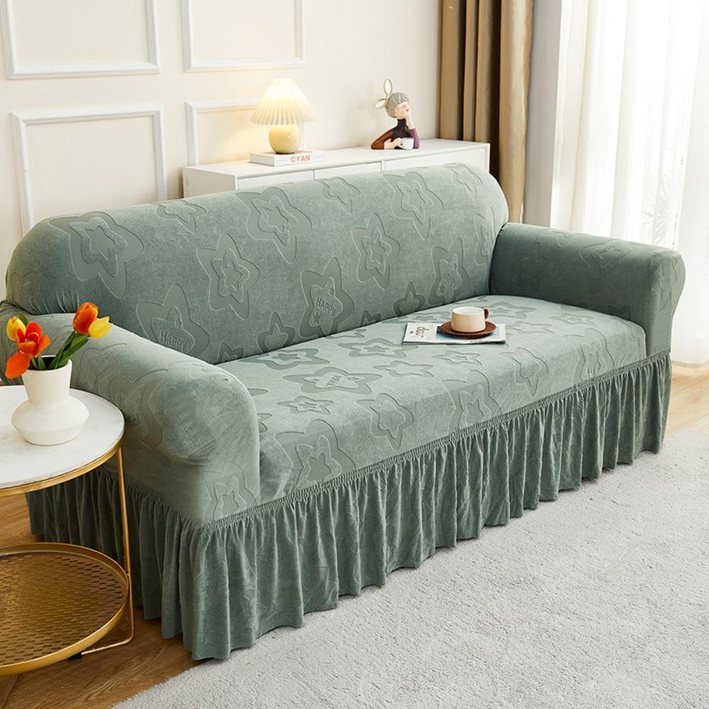 Thickened Skirt Jacquard Sofa Cover Full Coverage Universal Slip Proof Dustproof Sofa Cushion Cover