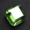 Lab-Created Green Peridot Loose Gemstone 50.47 Ct Cube Cut for Jewelry Making and Gem Collections