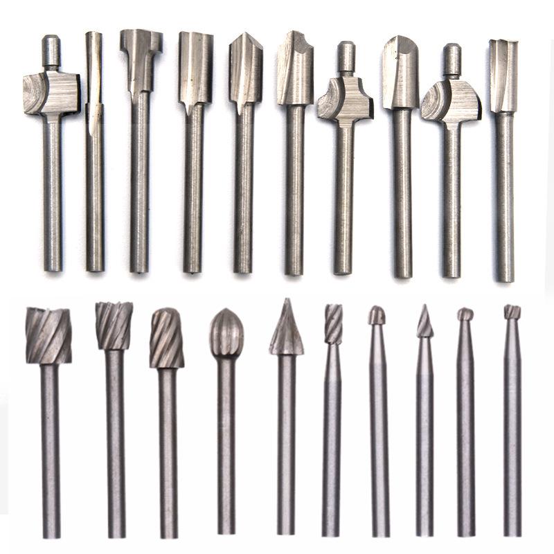 Electric Rotary Grinding, Trimming & Engraving Bits for Wood Carving, Sanding & Polishing