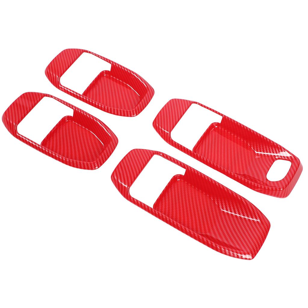 4pcs Inner Door Handle Bowl Cover Trim Set Interior Door Bowl Panel Protector Sticker Replacement for JL JLU 2018-2025