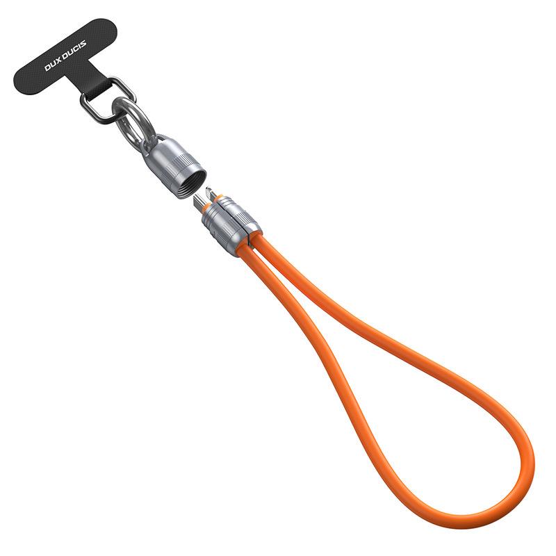 Dual Type-C & Lightning Zinc Alloy Silicone Lanyard Cable, 60W Fast Charger