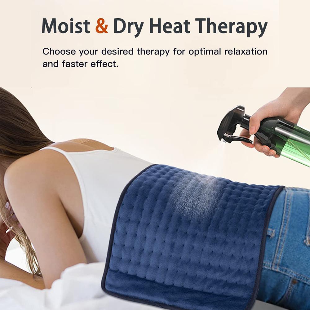 Electric Heating Pad for Back Massage Shoulder Body Heater Blanket Pads Moist/Dry Hot Compress Winter Warmer Mat for Office Home