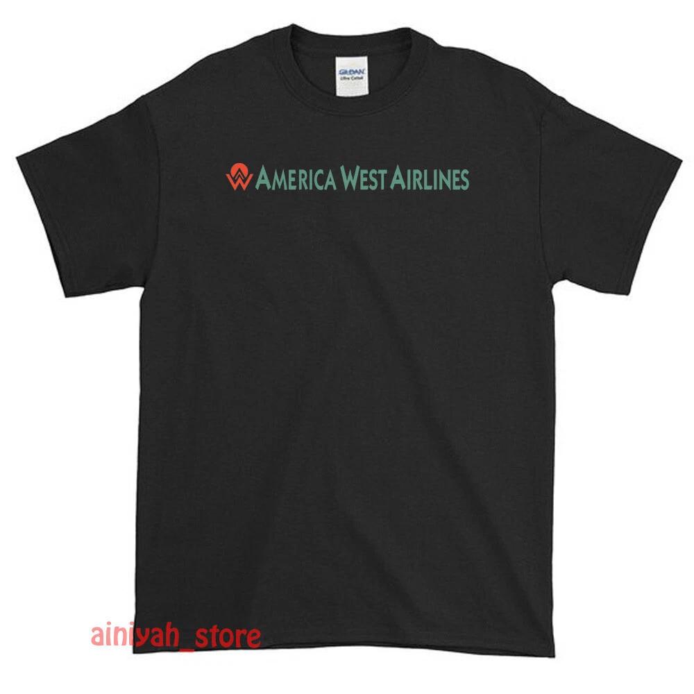 New America West Airlines Logo Men s Funny T shirt USA Size S-XXL S