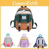 Trendy Color Block Large Capacity Backpack For Boys And Girls Perfect For Kindergarten