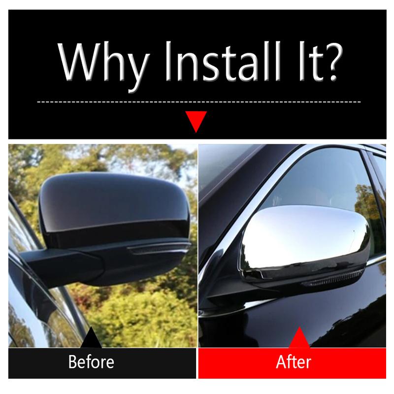 Rearview Mirror Cap Protective Decoration Cover Trim For Kadjar 2016 -  / Koleos 2017 -  ABS Chrome Accessories Exterior