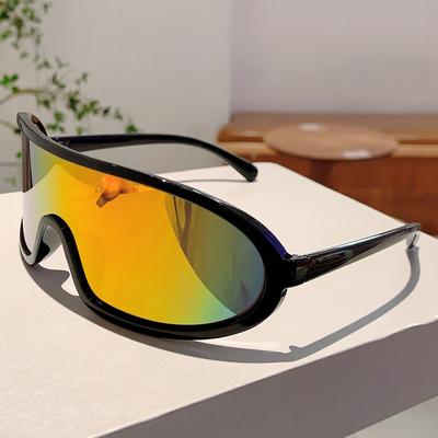 Oversized Sports Goggle New Mirror Outdoor Cycling Protective Sunglasses Women Trendy Professional Anti-UV Shades