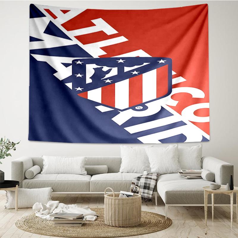 1PC Atletico Football Club Printed Tapestry Room Decoration Wall Hanging for Living Room Bedroom, Dormitory, Birthday and Christmas Gifts