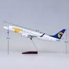 1:80 Scale Large 47CM Model Airplane Mongolian Airlines Boeing 737 Plane Models Diecast Airplanes with LED Light for Collection