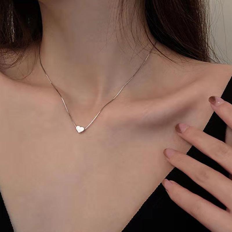

2021 Women s Simple Heart Pendant Clavicle Necklace - Minimalist Ins Style Gold