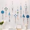 Mediterranean Style Decorative Pendant Home Background Wall Mounted Lighthouse Sailboat Wooden Crafts