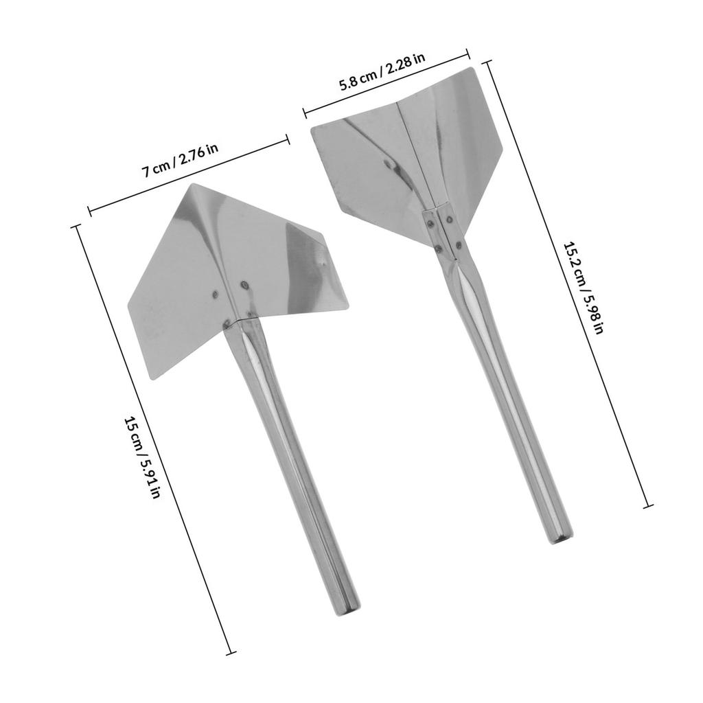 2Pcs Ergonomic Stainless Steel Corner Trowel Set Wall Corners for Drywall Plastering Finishing Construction