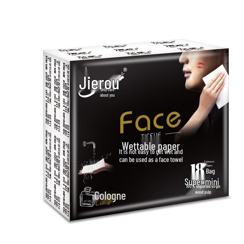 

Jie Rou 4-слойные мини-карманные салфетки, 30 упаковок, по 6 листов в каждой – Портативные салфетки для лица