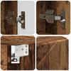 Mirror Cabinet with Door Rustic Wood Look 59 x 17 x 55 cm Engineered Wood