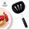 Flexible Pancake Spatula Heat Resistance Wide Round Pancake Turner Slotted Good Grips Silicone Spatula Large Food