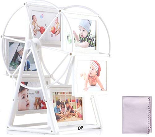 

Dreampass Luxury Ferris Wheel Photo Frame, 360-Degree Rotating, Perfect for Memorial Gifts, Births, and Weddings (White) bb419