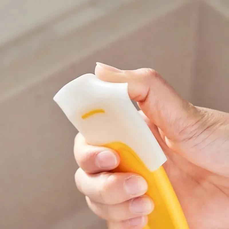 Silicone Pan Scraper Spatula Kitchen Scraper Soft Blade Scraper Non Stick Gentle On Cookware Versatile Kitchen Cleaning Tool