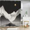 Chinese ink landscape style shower curtain scenic pattern Waterproof Fabric bath curtain washable Bathroom curtains Multi Size