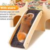 Wooden Guinea Pig Hides in The Hamster Cage Interior Landscaping Platform and Double Layer Decorative Hamster Ladder Pet Nest