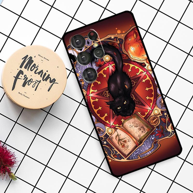 Magic cat The Witches Case For Samsung Galaxy S24 FE S20 FE S21 S22 S23 S24 S25 Ultra S9 S10 S25 Plus Phone Cover