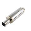 JZZ Universal 4.5inch Body High Flow Auto Exhaust Pipe Rear Muffler for 2.5'' Inlet And Outlet Exhaust Muffler For Car