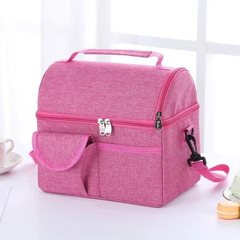 Damen Lunchtasche Wiederverwendbar Isoliert Thermotasche Herren Multifunktional 8L Kühl- und Warmhalte-Lunchbox Auslaufsicher Wasserdicht