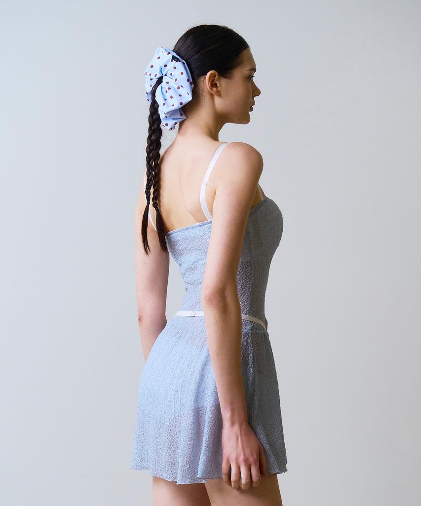 Vinaj Big Scrunchie (Dot Baby Blue)